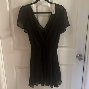 Francesca’s black romper. brand new with tags! EXCELLENT condition